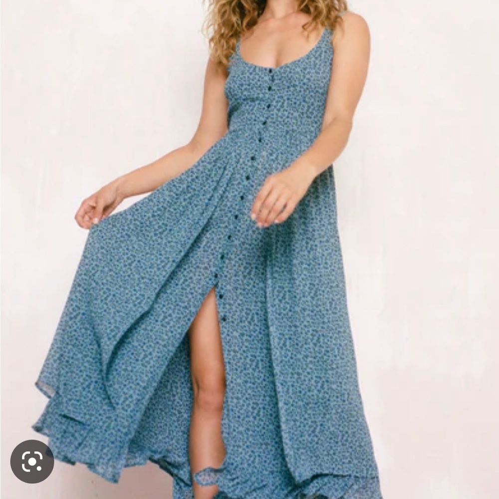 NWT Christy Dawn Nicks Dress Blue Jasmine sz L